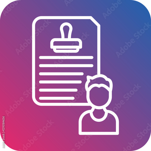 Supervisory Authority Vector Icon Style
