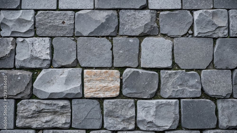 Textured stone grey pavement with varying shapes and sizes of stones, creating a natural and rugged surface background. Textured stone grey pavement with varying shapes and sizes of stones, creating a natural and rugged surface background.
