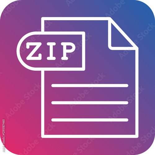 Zip Vector Icon Style