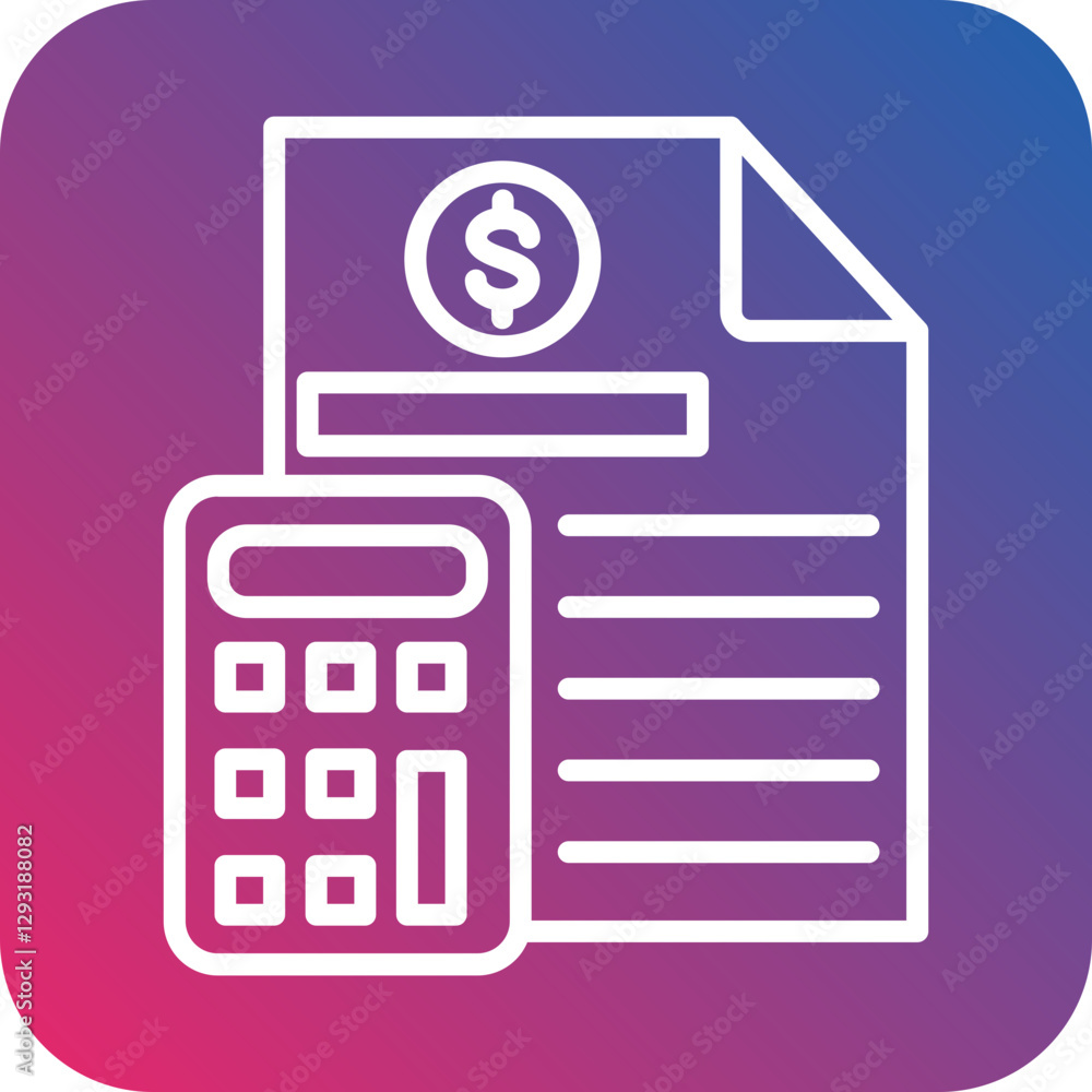Financial Statements Vector Icon Style Financial Statements Vector Icon Style
