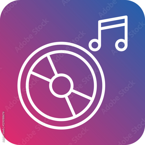 Music CD Vector Icon Style