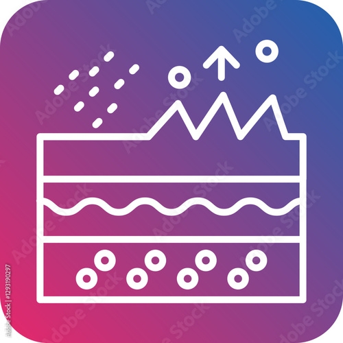 Exfoliation Vector Icon Style