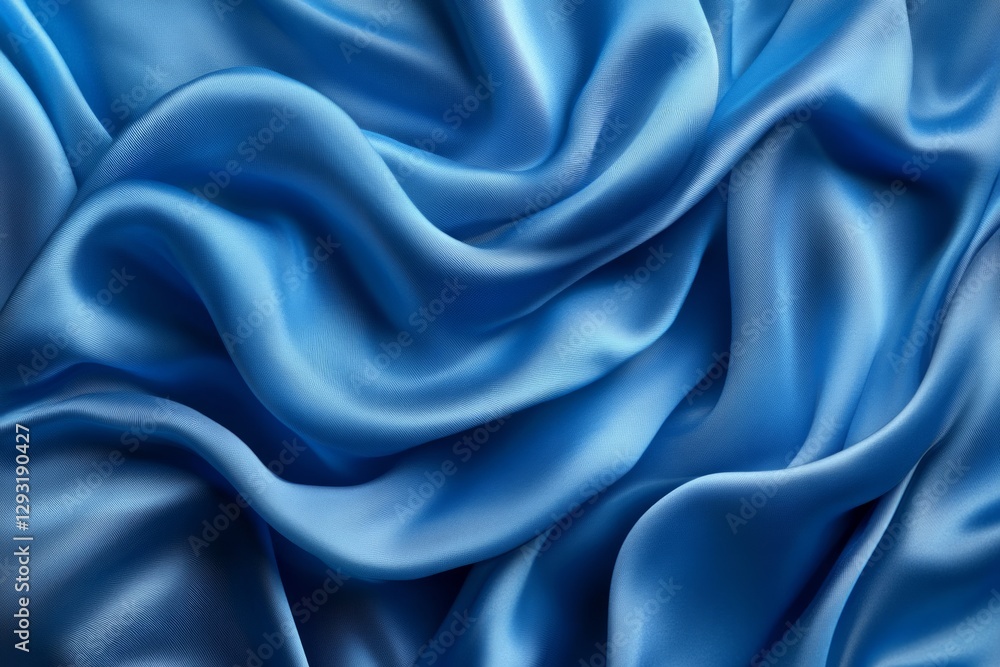 Obraz premium Abstract blue silk background