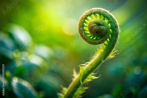 Minimalist Fiddlehead Fern Spiral - Koru Design, Nature's Perfect Geometry