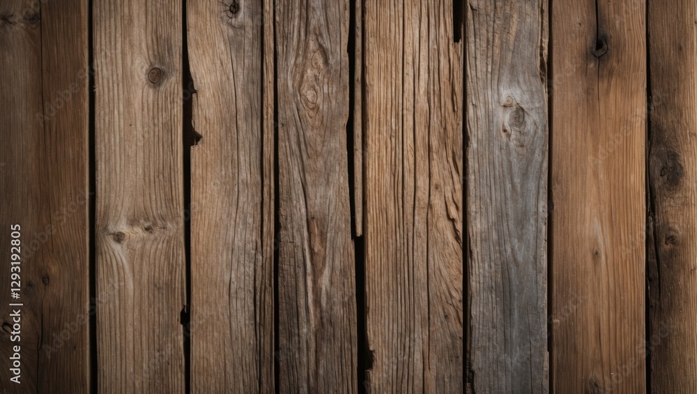 Fototapeta premium Rustic wooden background with varying textures and tones ideal for design, crafts, or rustic themed projects.