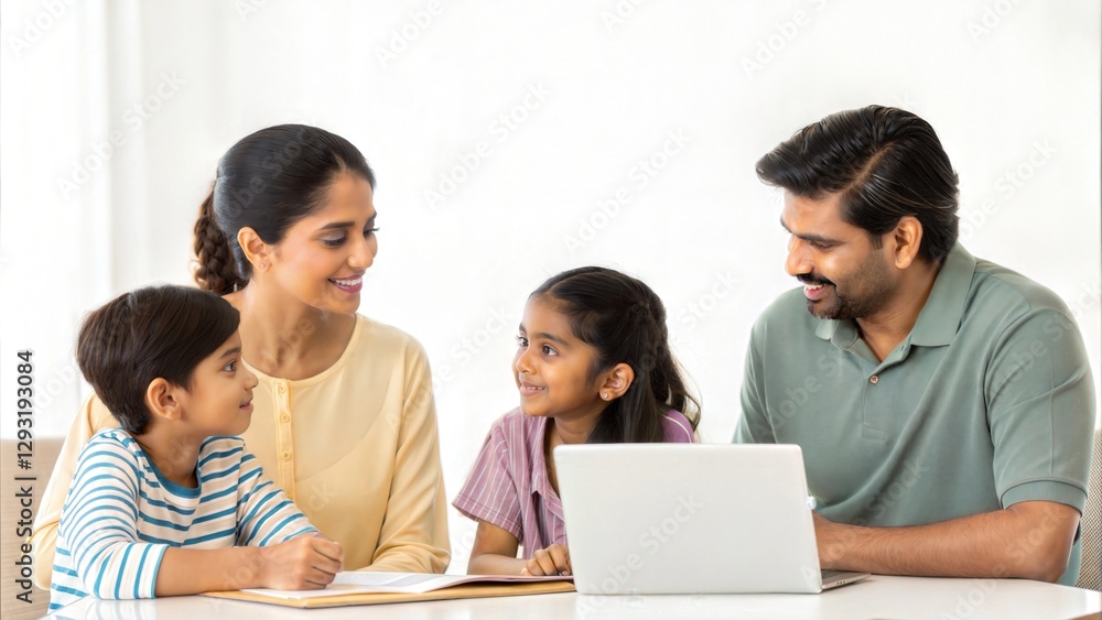 Indian Family Discussing Savings and Investments
Indian Family Discussing Savings and Investments