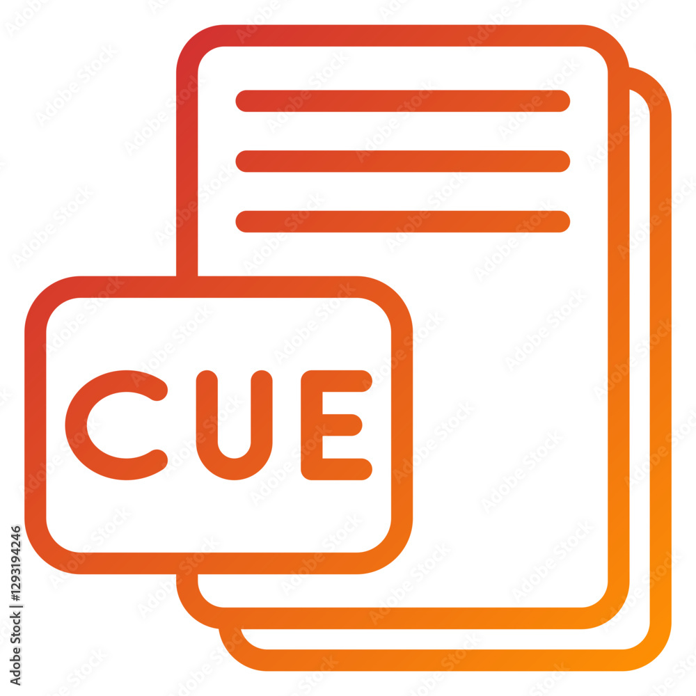 Vector Design CUE Icon Style Vector Design CUE Icon Style