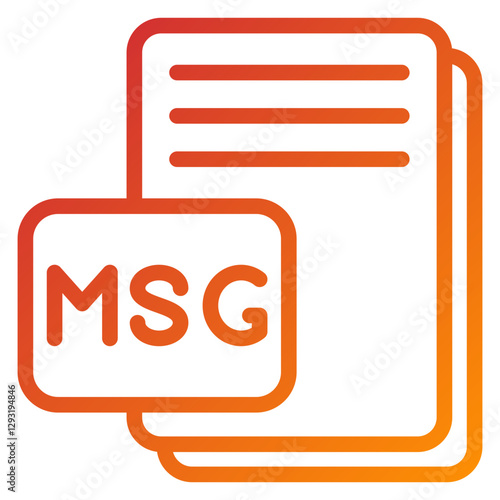 Vector Design MSG Icon Style