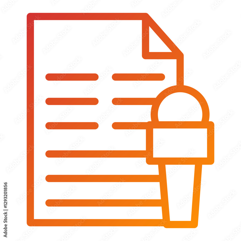 Fototapeta premium Vector Design News Report Icon Style