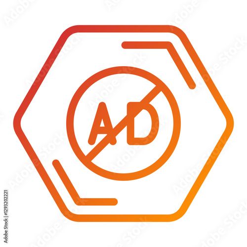Vector Design AD Blocker Icon Style