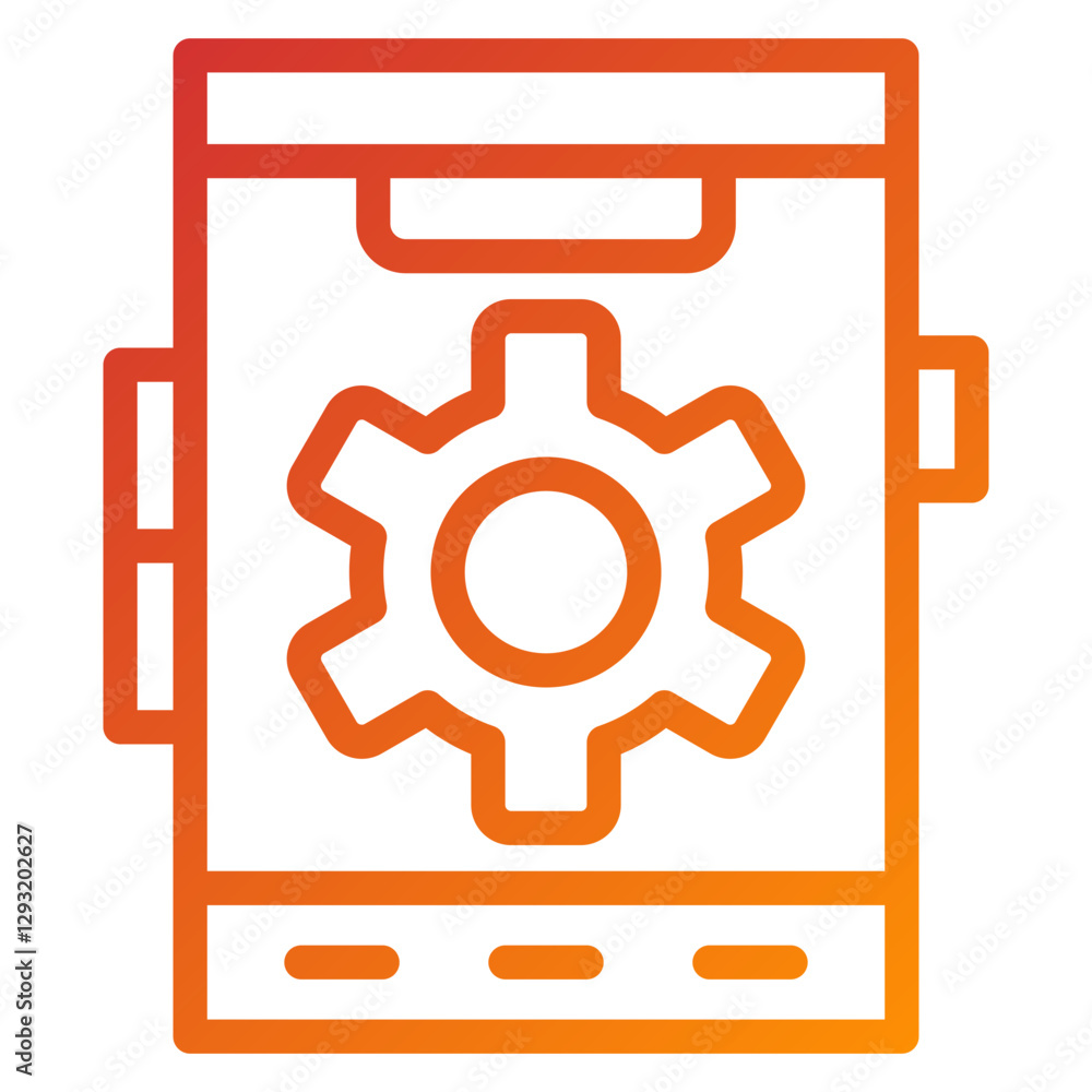 Vector Design Mobile Settings Icon Style Vector Design Mobile Settings Icon Style