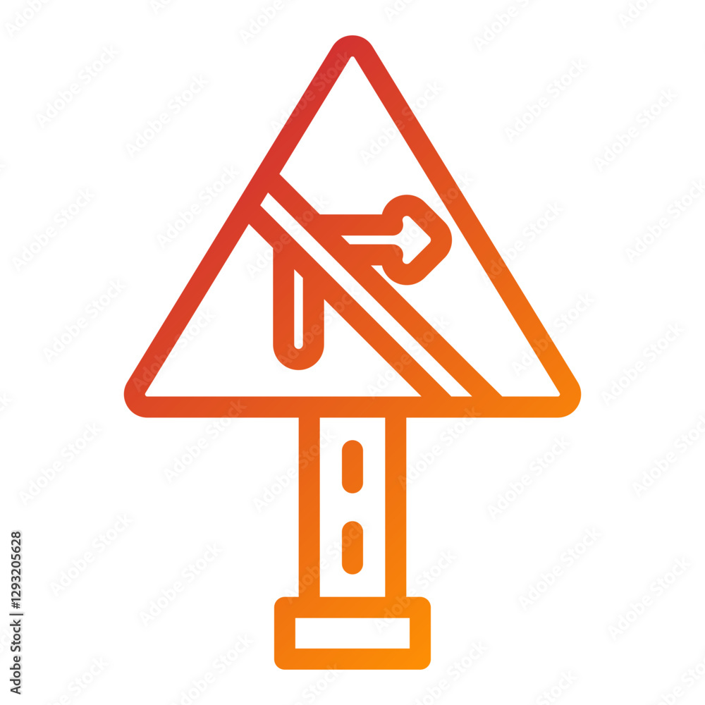 Vector Design No Right Turn Icon Style Vector Design No Right Turn Icon Style