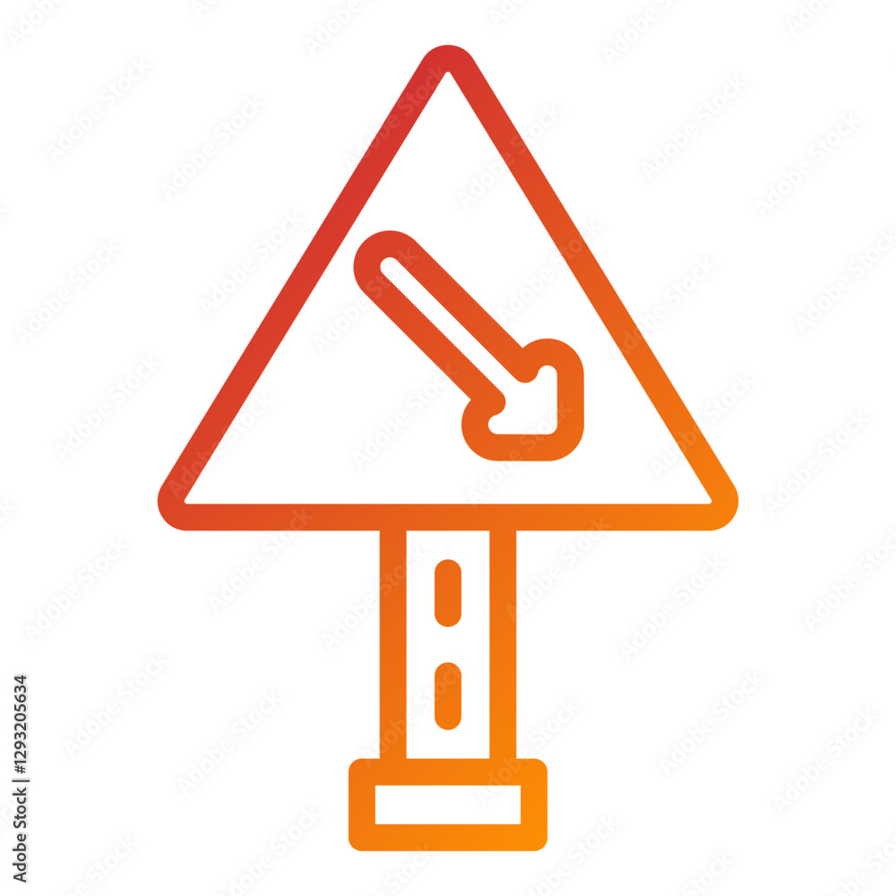 Vector Design Keep Right Icon Style Vector Design Keep Right Icon Style