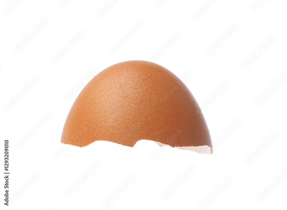 Piece of cracked eggshell isolated on white Piece of cracked eggshell isolated on white