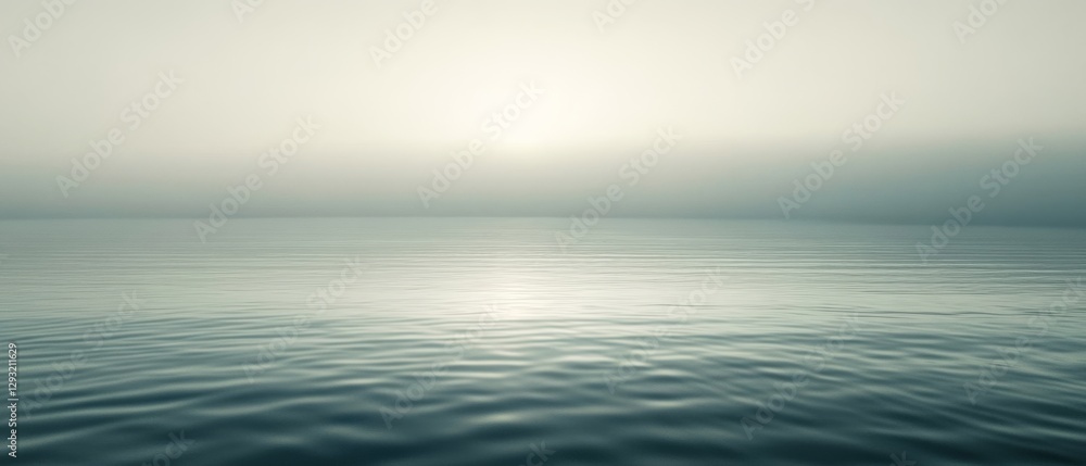Obraz premium A calm body of water with a cloudy sky in the background