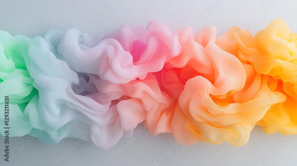 Fototapeta premium Soft Flowing Textures in Pastel Colors with a Dreamy and Ethereal Quality for Abstract Backgrounds