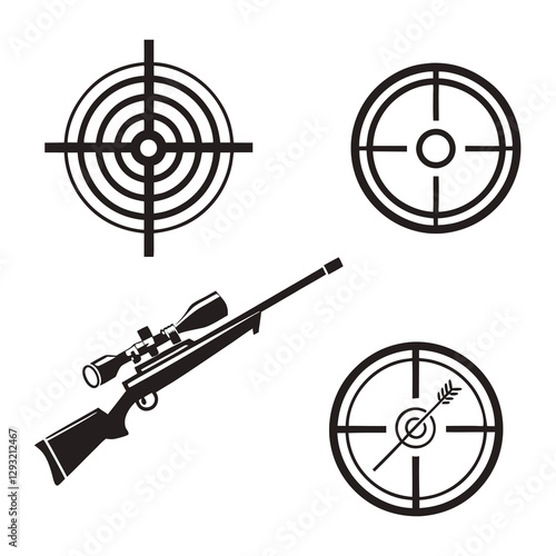 sniper rifle with target