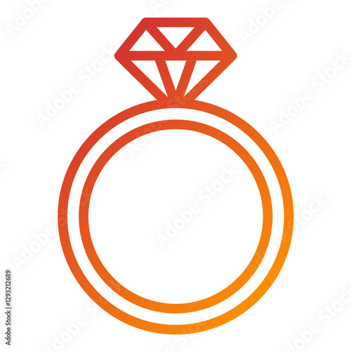 Vector Design Diamond Ring Icon Style