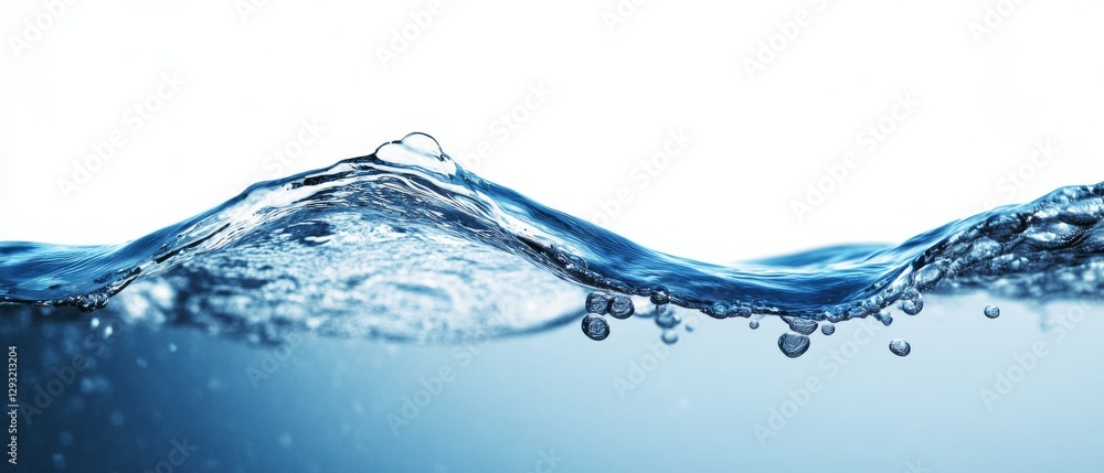 A wave of water with many bubbles A wave of water with many bubbles