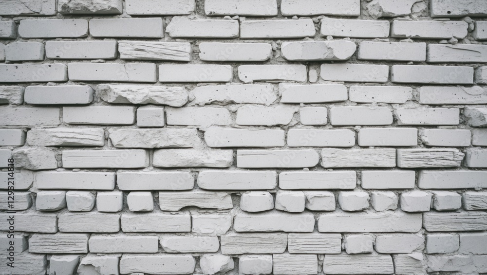 White textured brick wall background with uneven bricks showcasing a rustic and clean pattern suitable for various design projects. White textured brick wall background with uneven bricks showcasing a rustic and clean pattern suitable for various design projects.
