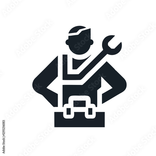 Minimalist Handy Man Logo