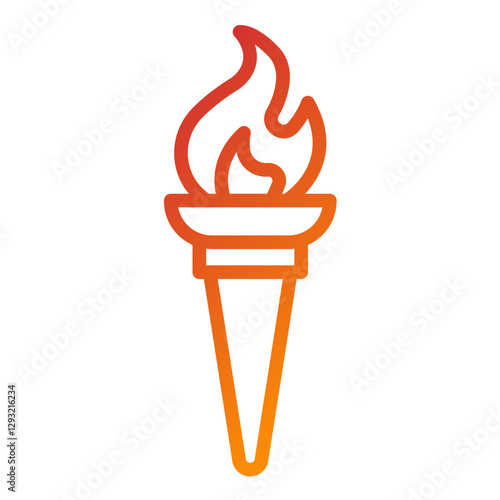 Vector Design Torch Icon Style