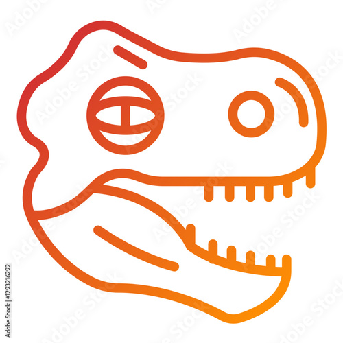 Vector Design Dinosaur Fossil Icon Style