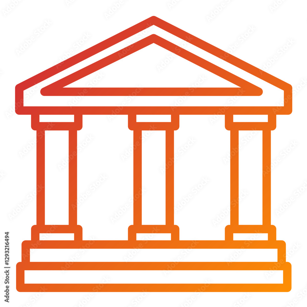 Vector Design Museum Icon Style Vector Design Museum Icon Style