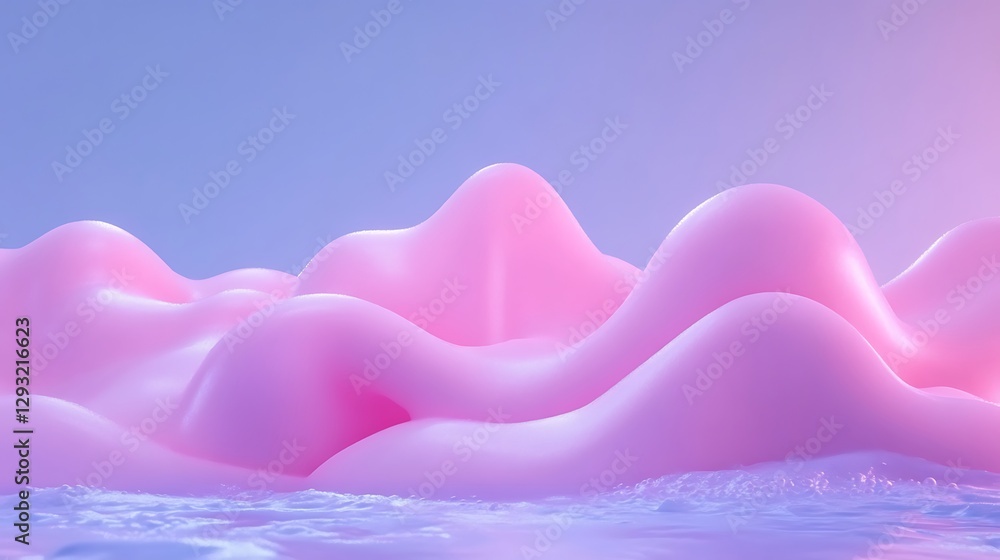 Soft Pink Abstract Waves on Calm Water Surface with Gentle Light and Smooth Curves in a Dreamy Landscape Soft Pink Abstract Waves on Calm Water Surface with Gentle Light and Smooth Curves in a Dreamy Landscape