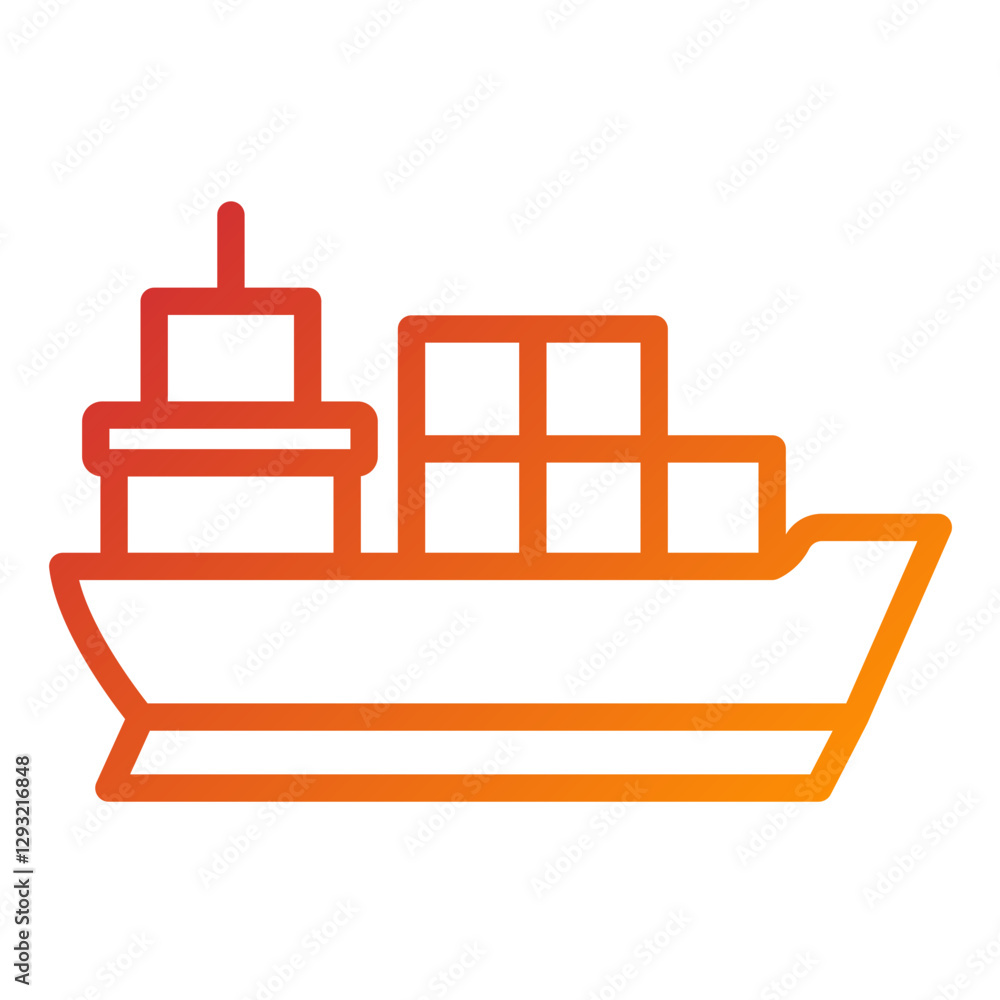 Vector Design Cargo Ship Icon Style Vector Design Cargo Ship Icon Style