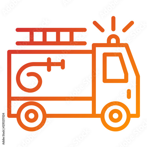 Vector Design Firefighter Truck Icon Style