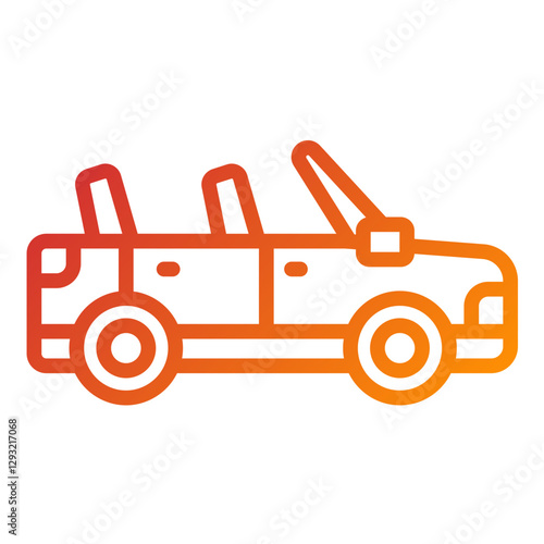 Vector Design Convertible Car Icon Style