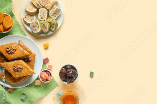 Tasty baklava, traditional ...