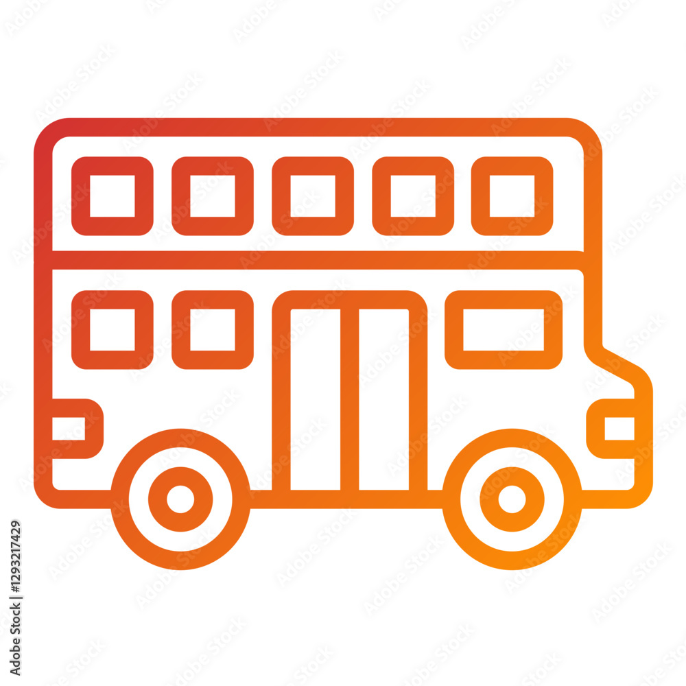 Vector Design Double Decker Icon Style Vector Design Double Decker Icon Style