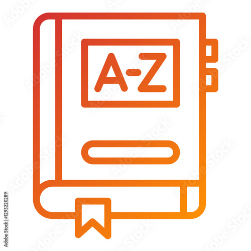 Vector Design Dictionary Icon Style