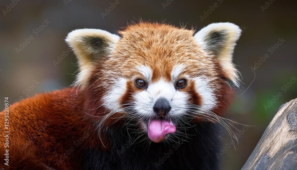 Playful Red Panda Showing Off Its Humorous Expression in a Vibrant Forest Environment, Capturing the Whimsical Spirit of Nature. Playful Red Panda Showing Off Its Humorous Expression in a Vibrant Forest Environment, Capturing the Whimsical Spirit of Nature.