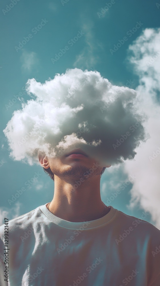 Cloud-Covered Face: A Surreal Exploration of the Mind Cloud-Covered Face: A Surreal Exploration of the Mind