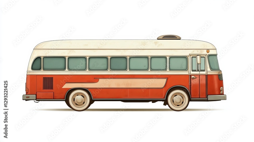 A vector illustration of a bus icon, isolated on a white background A vector illustration of a bus icon, isolated on a white background