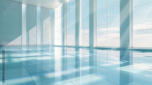 Obraz na płótnie Modern Interior Architecture Design with a Pool w salonie