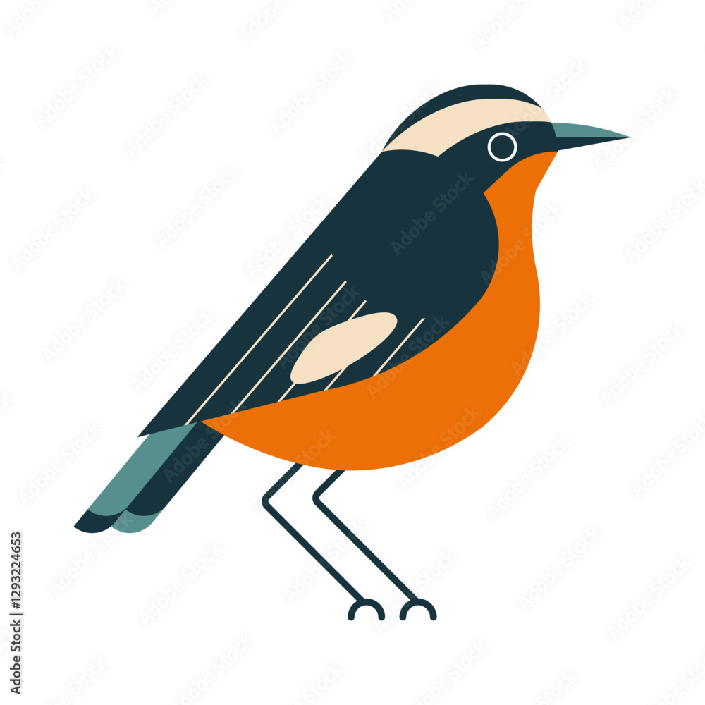 Mossiers Redstart Morocco National Bird Icon