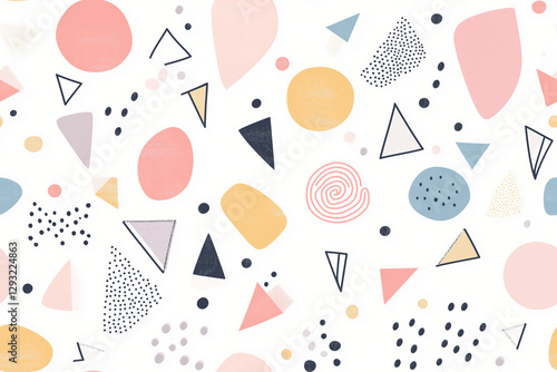 Seamless vector Easter pattern with eggs, a sweet floral design for textile decoration