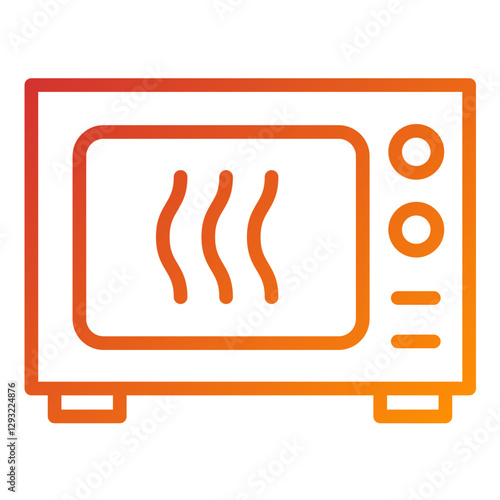 Vector Design Microwave Oven Icon Style