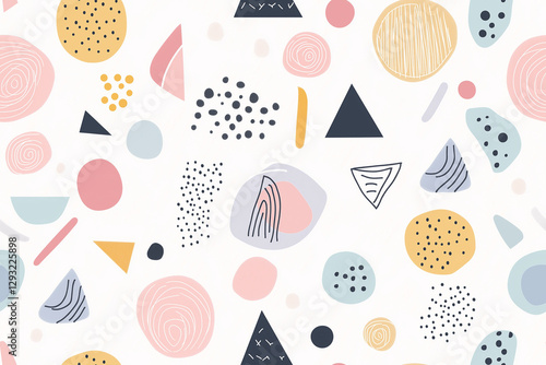 Seamless vector Easter pattern with eggs, a sweet floral design for textile decoration