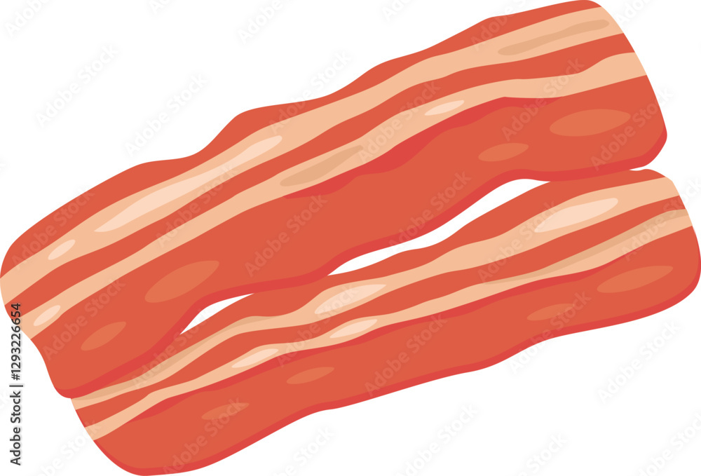 bacon strips Design vector Illustration bacon strips Design vector Illustration