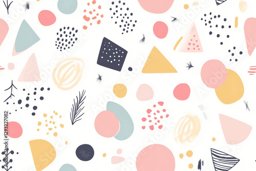 Seamless vector Easter pattern with eggs, a sweet floral design for textile decoration