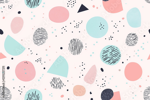 Seamless vector Easter pattern with eggs, a sweet floral design for textile decoration