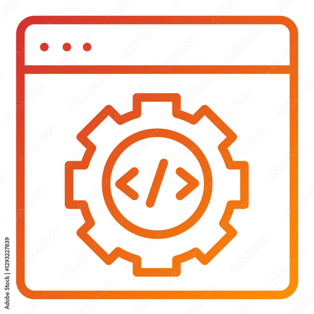 Vector Design Code Settings Icon Style Vector Design Code Settings Icon Style