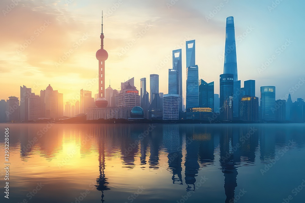A high-tech skyline with neural connections, illustrating the digital transformation of modern cities. A high-tech skyline with neural connections, illustrating the digital transformation of modern cities.