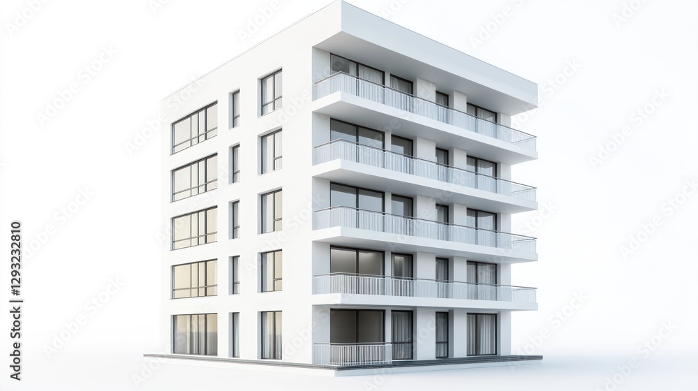 Modern apartment building, city, exterior, render, architecture, real estate Modern apartment building, city, exterior, render, architecture, real estate
