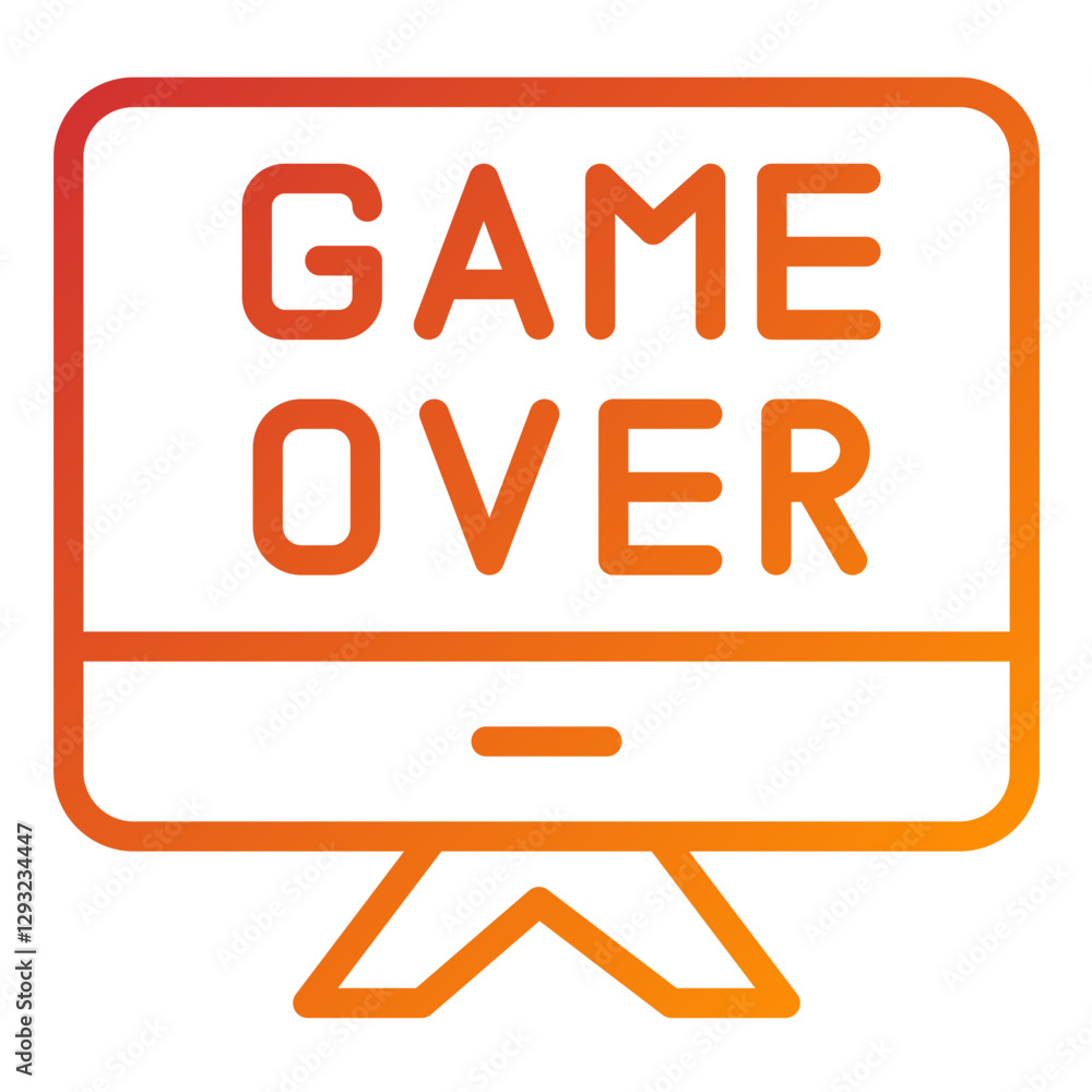 Game Over Vector Design Icon Style Game Over Vector Design Icon Style